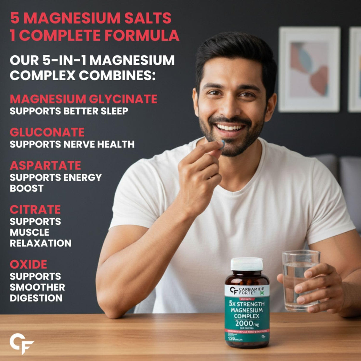 Carbamide Forte Magnesium Glycinate & Citrate 2000mg