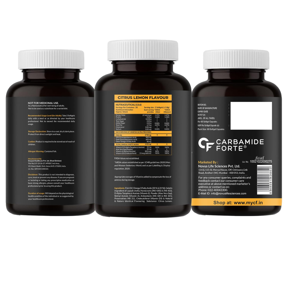Carbamide Forte Omega 3 Fish Oil 2730mg