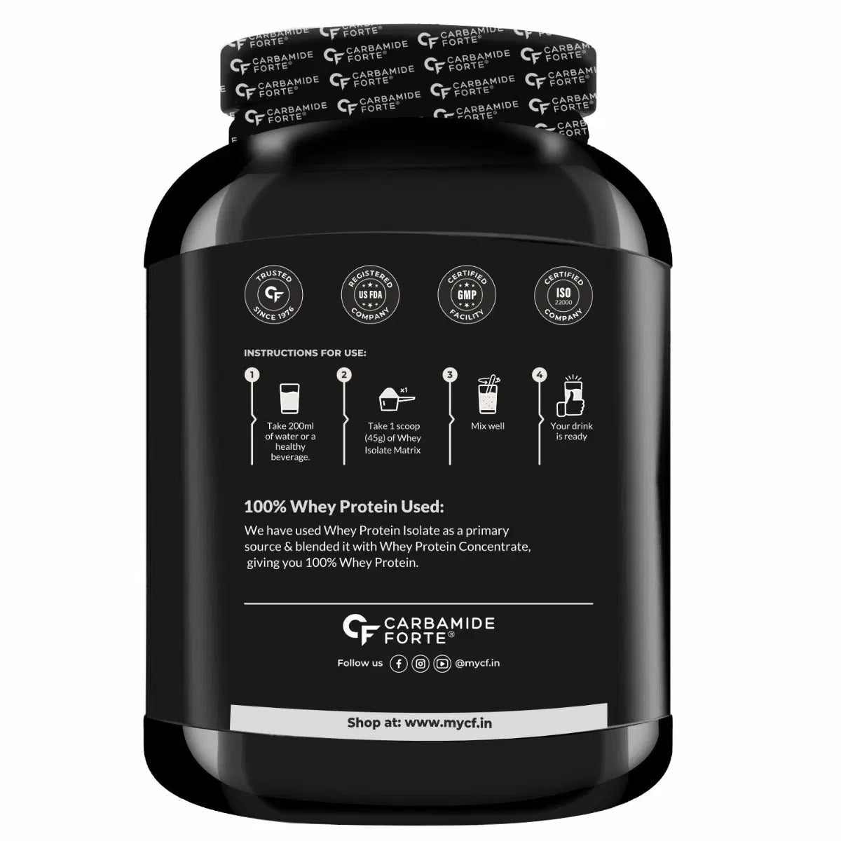 Carbamide Forte Whey Protein Isolate Matrix - 2 Kg