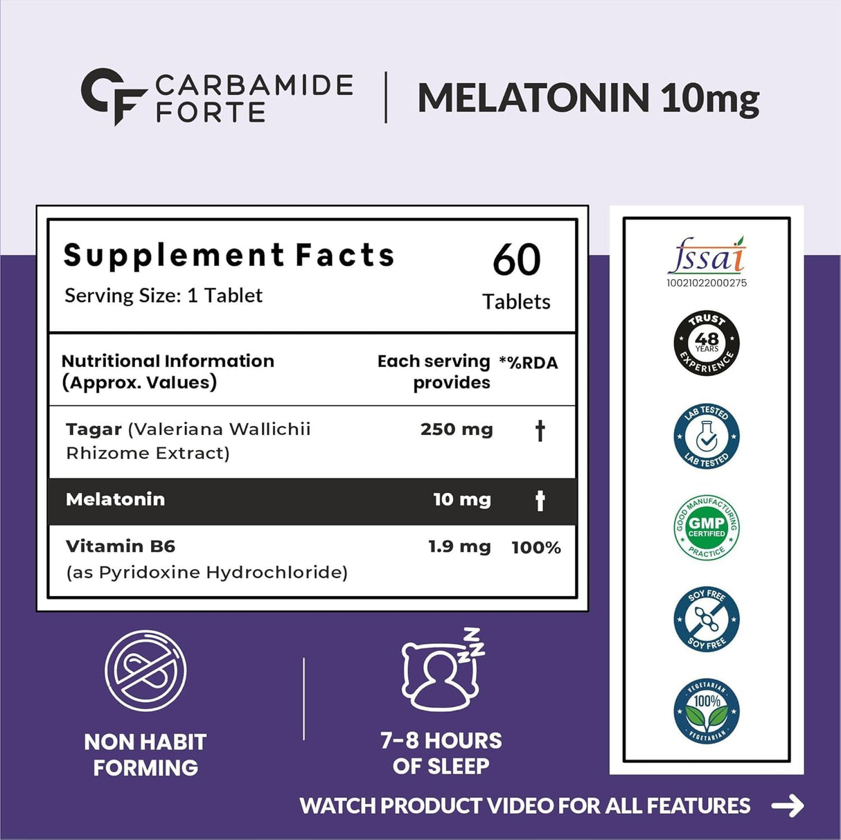 Carbamide Forte Melatonin 10mg Sleeping Pills
