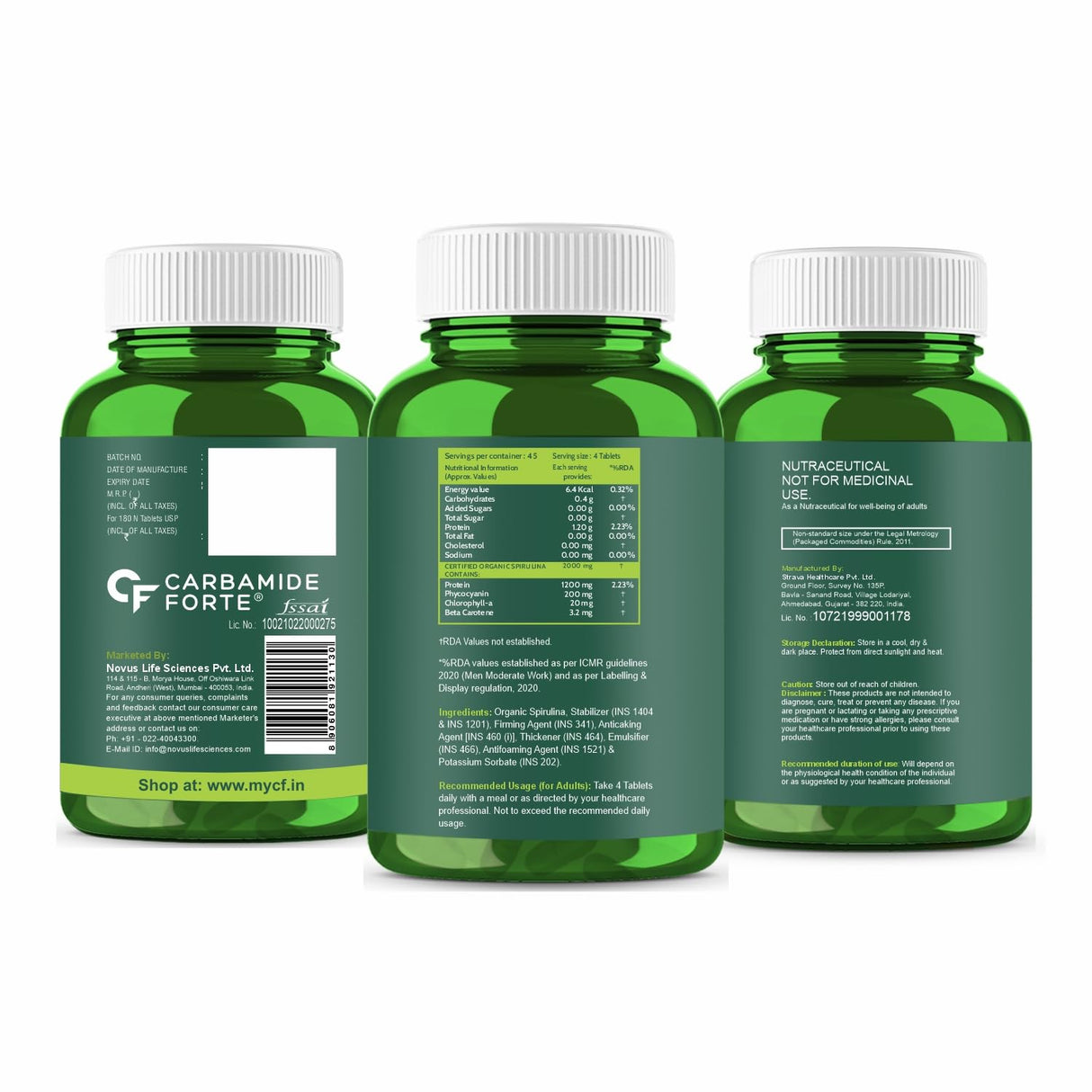 Carbamide Forte Organic Spirulina 2000mg