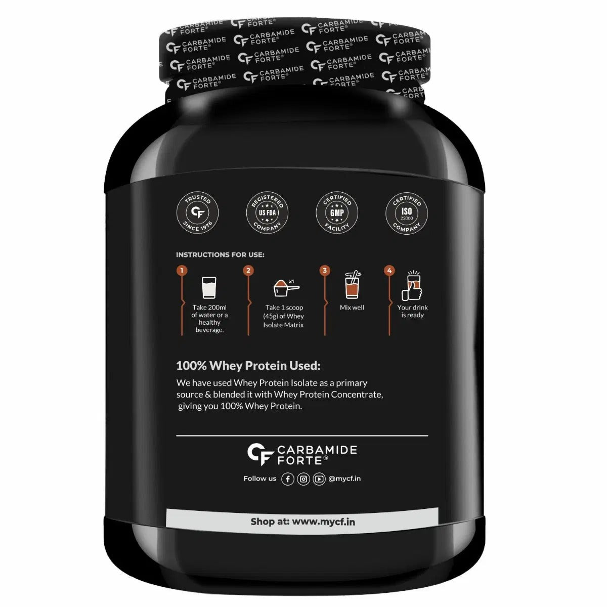 Carbamide Forte Whey Protein Isolate Matrix - 2 Kg