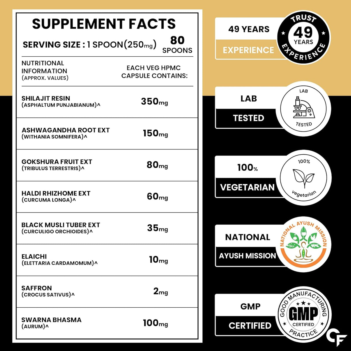 Carbamide Forte Shilajit Gold Resin for Men