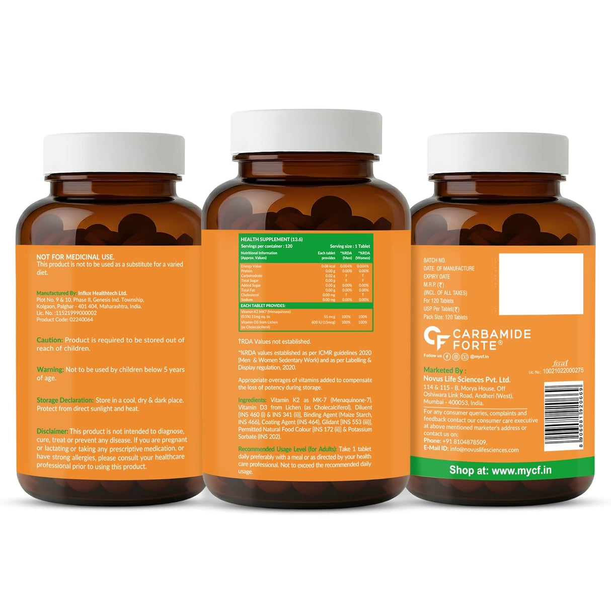 Carbamide Forte Vitamin D3 + K2 (MK7)