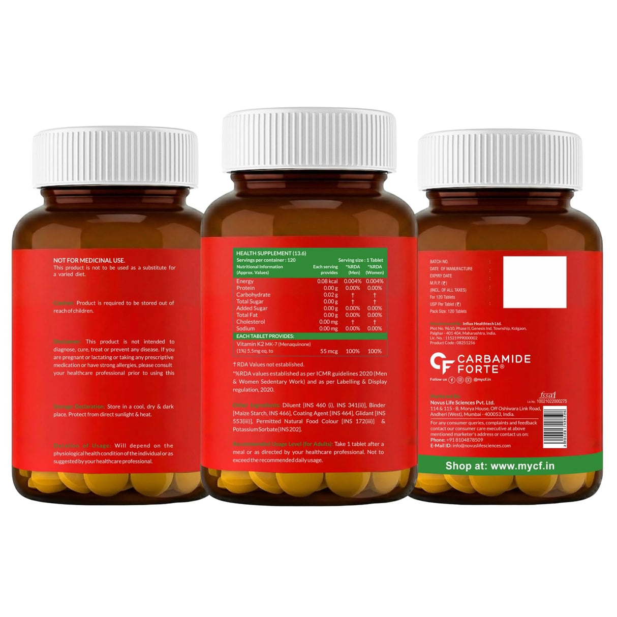 Carbamide Forte Vitamin K2 MK7 55mcg