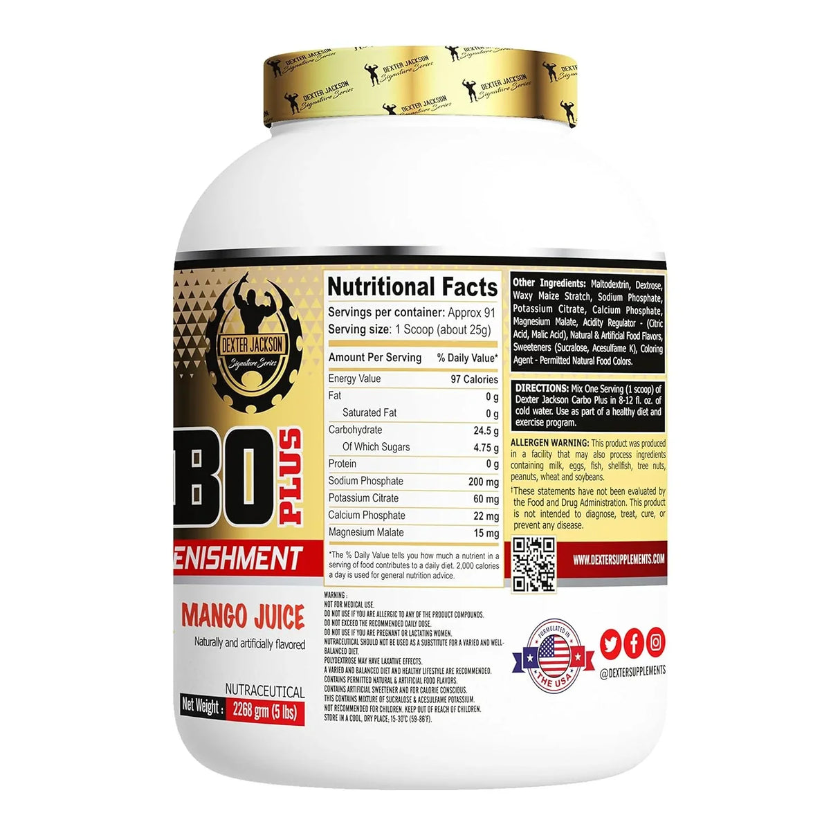 Dexter Jackson Carbo Plus Premium Carbohydrate Blend