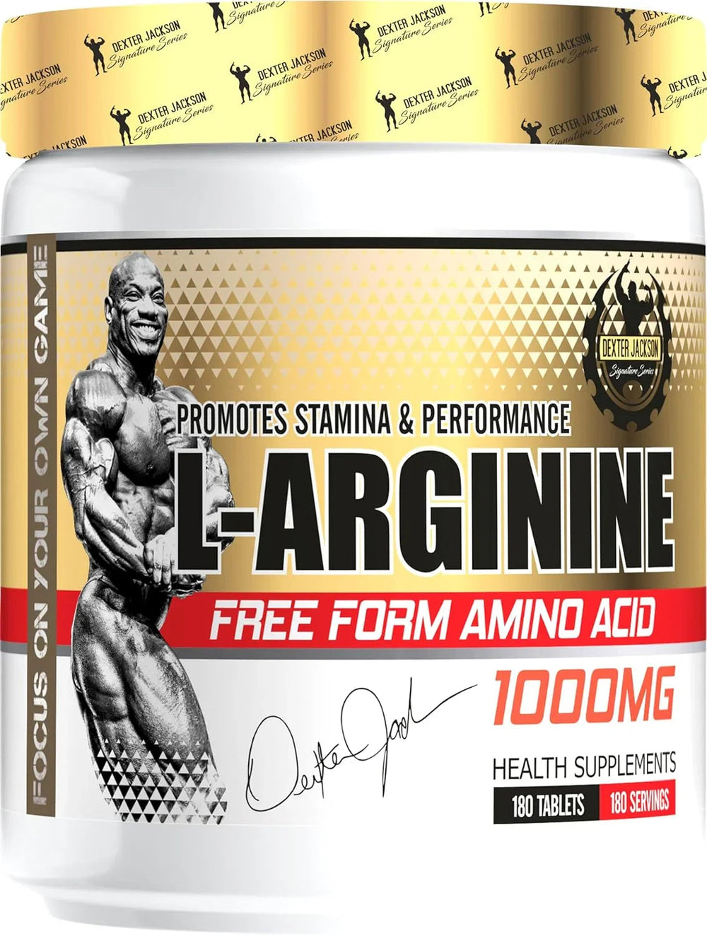 Dexter Jackson L-Arginine 1000mg | Stamina & Performance Amino Acid | 180 Tablets