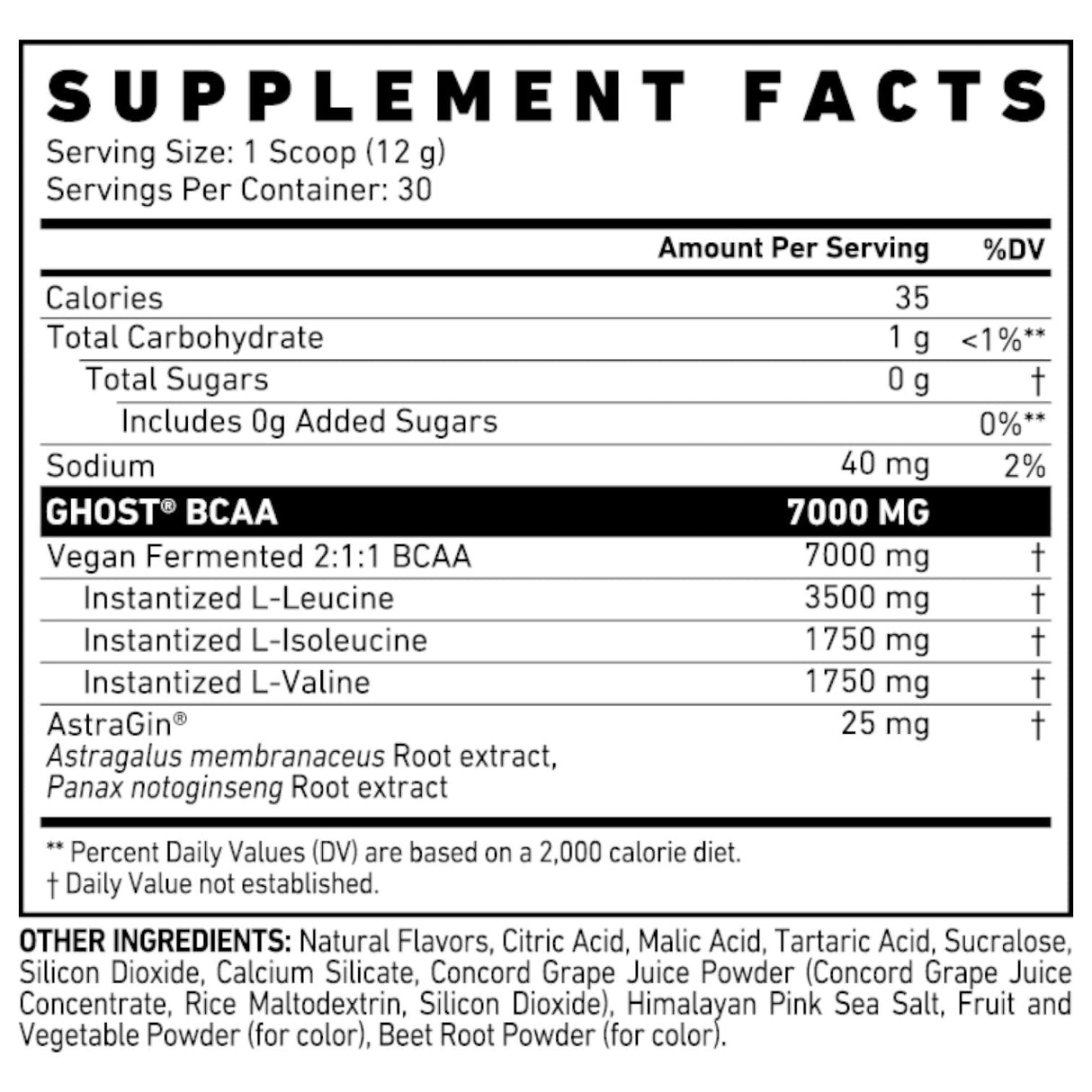 Ghost BCAA Powder 360g 30 Servings