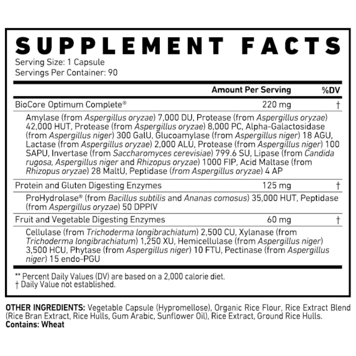 Ghost Digestive Enzymes 200g 90 Capsules