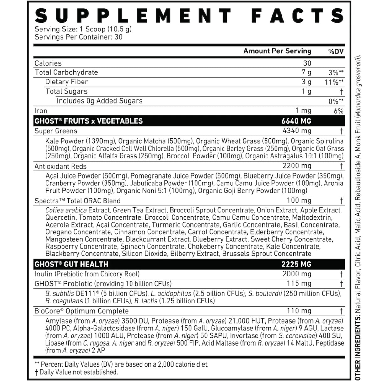 Ghost Greens Superfood Powder, 315g (30 Servings)