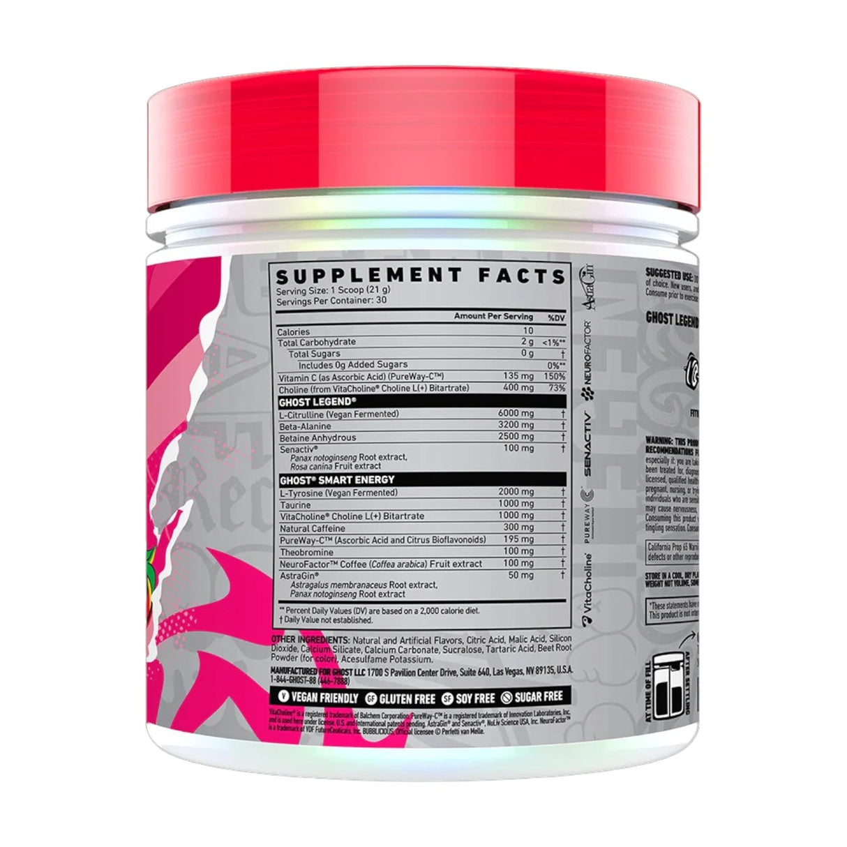 Ghost Legend Pre-Workout Powder 630g 30 Servings 630g