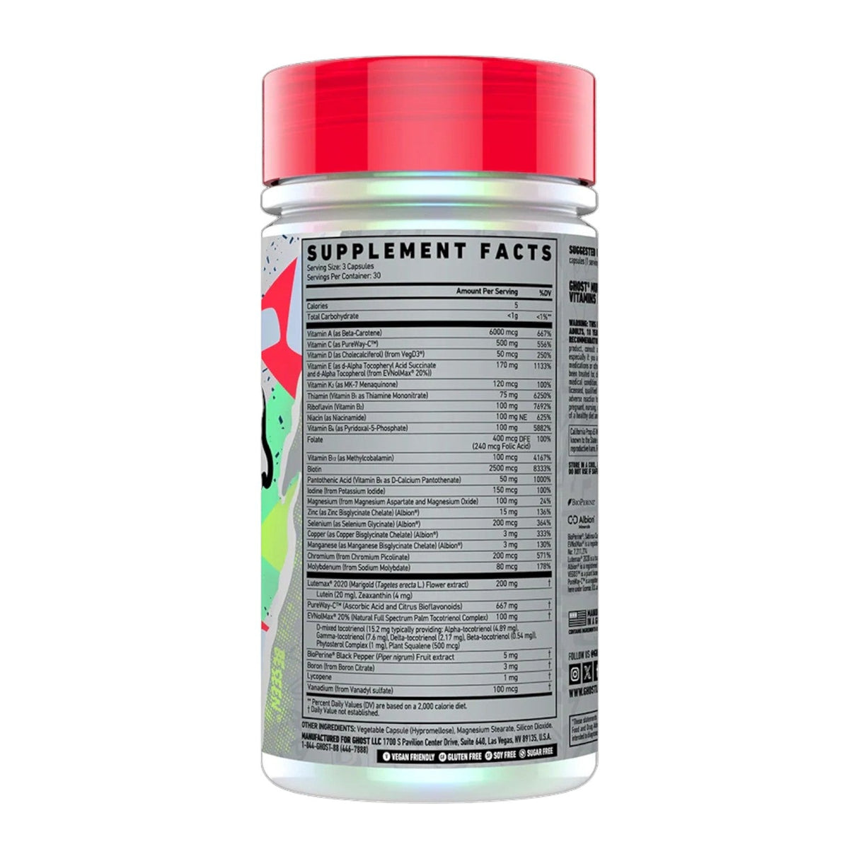 Ghost Multivitamin for Men & Women 200g 90 Capsules