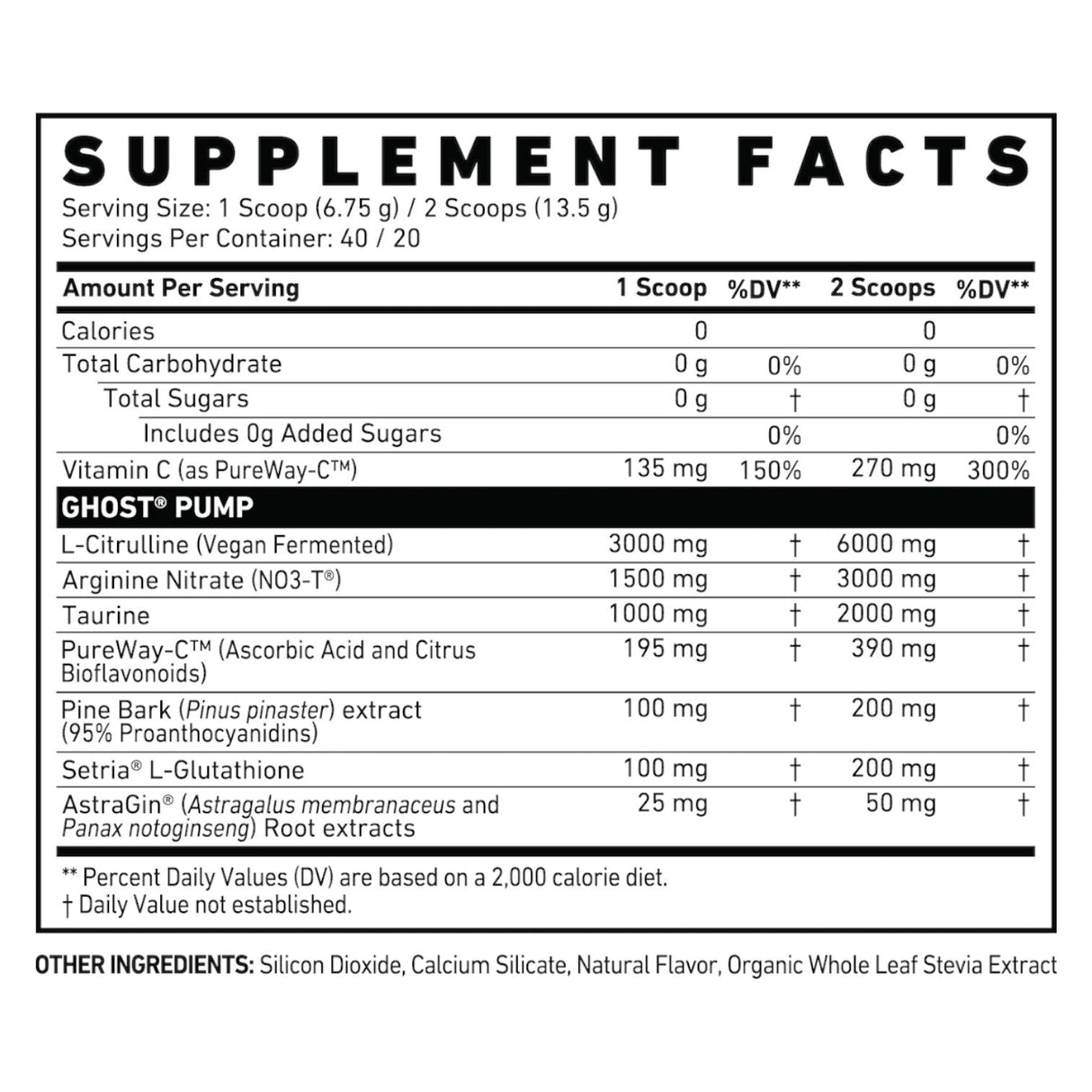 Ghost Pump Non-Stim Pre-Workout 270g 40 Servings