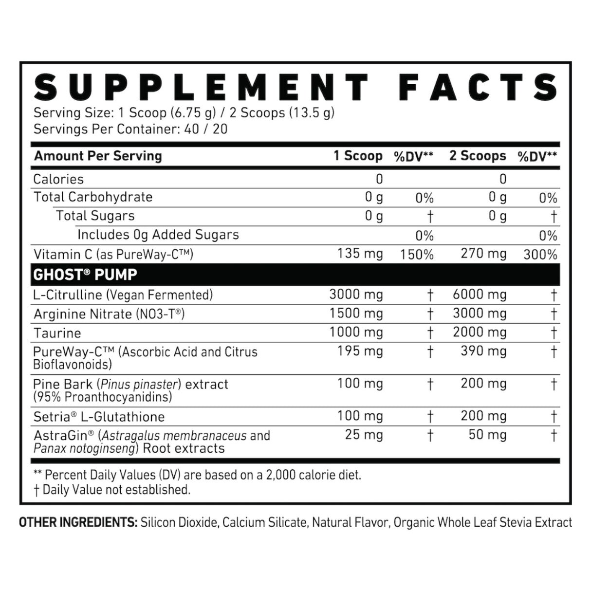 Ghost Pump Non-Stim Pre-Workout, 270g (40 Servings)