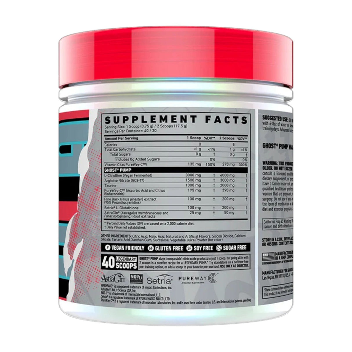 Ghost Pump Non-Stim Pre-Workout 270g 40 Servings