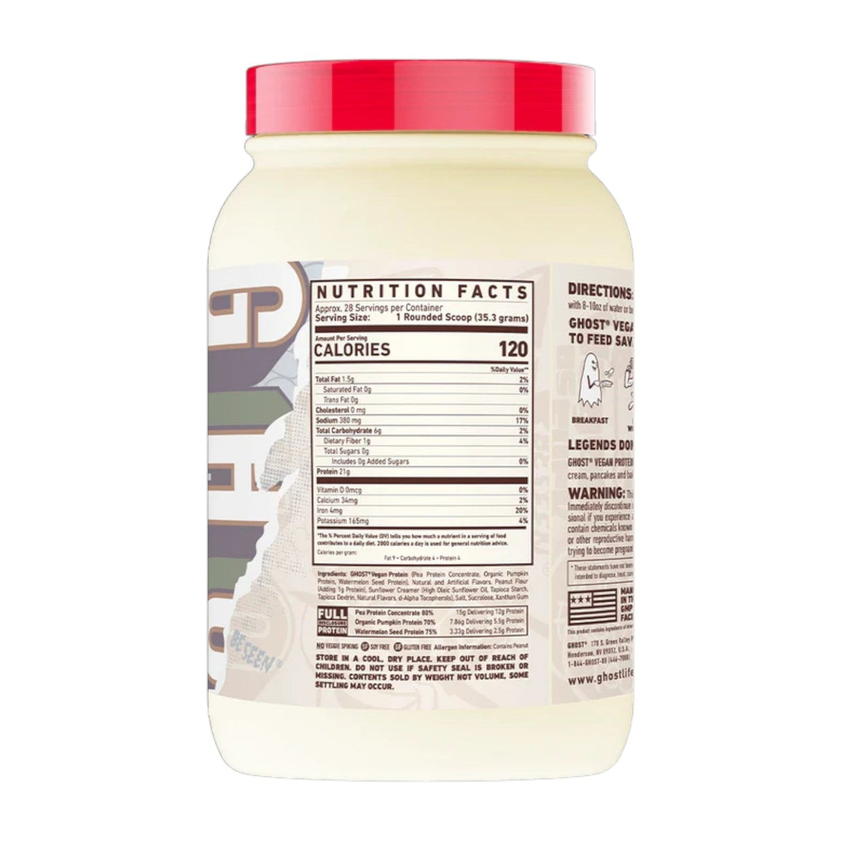 Ghost Vegan Protein Powder 1000g 2.2 lbs