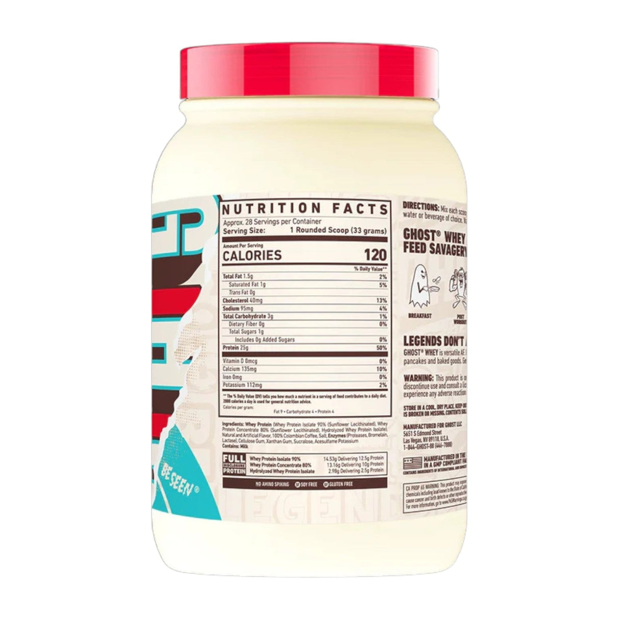 Ghost Whey Protein Powder 1000g 2 lbs