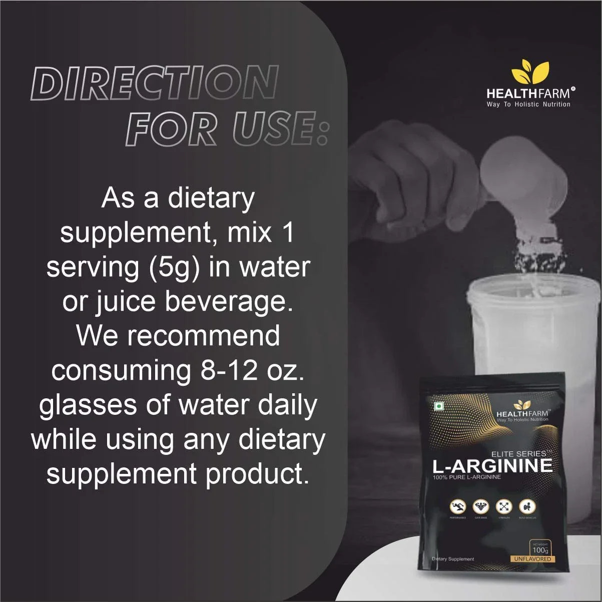 Healthfarm 100% Pure L-Leucine