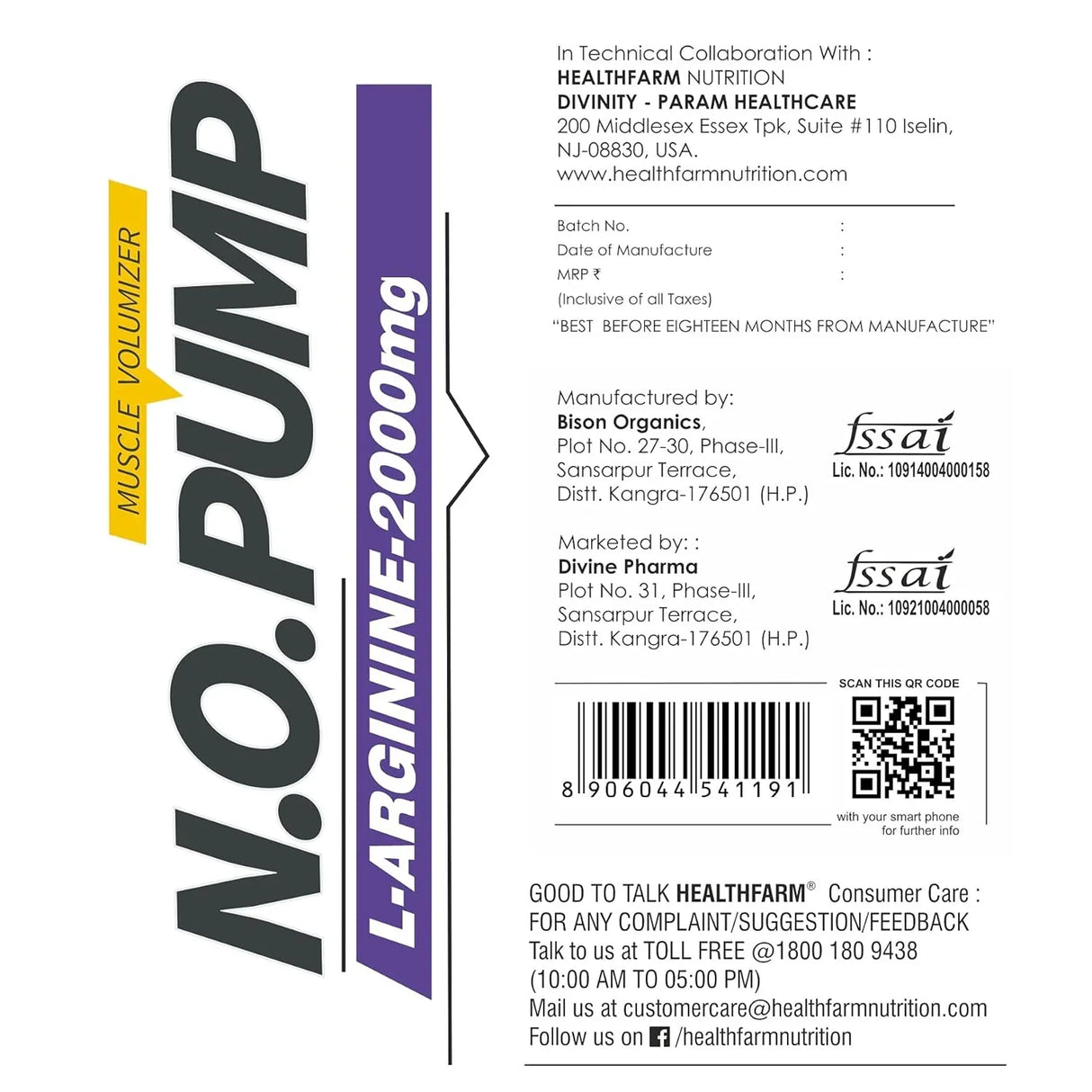 Healthfarm Nitric Oxide Liquid