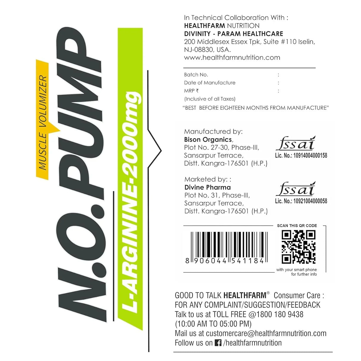 Healthfarm Nitric Oxide Liquid