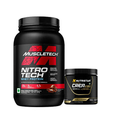 MuscleTech Nitro-Tech Whey (2lbs) + CREA Gold (100g) - Strength Boost Combo