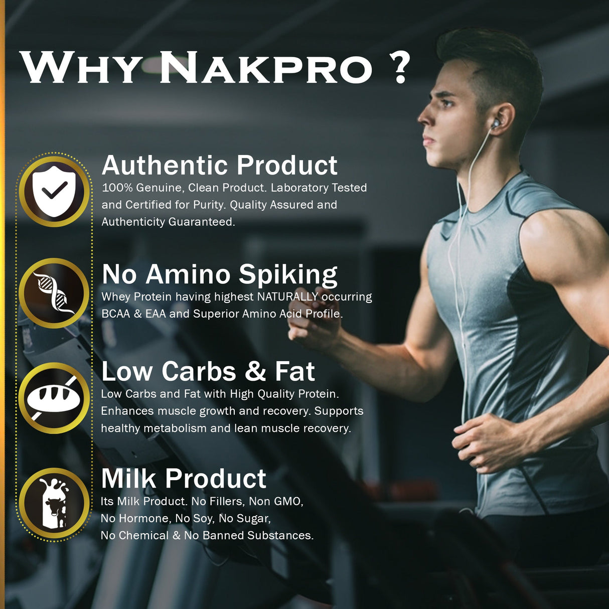 NAKPRO Gold Whey Protein Isolate & Concentrate 2 Kg