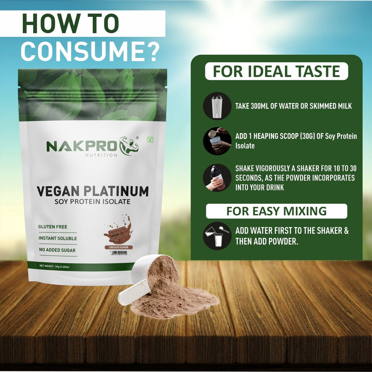 NAKPRO Soy Protein Isolate 1 Kg