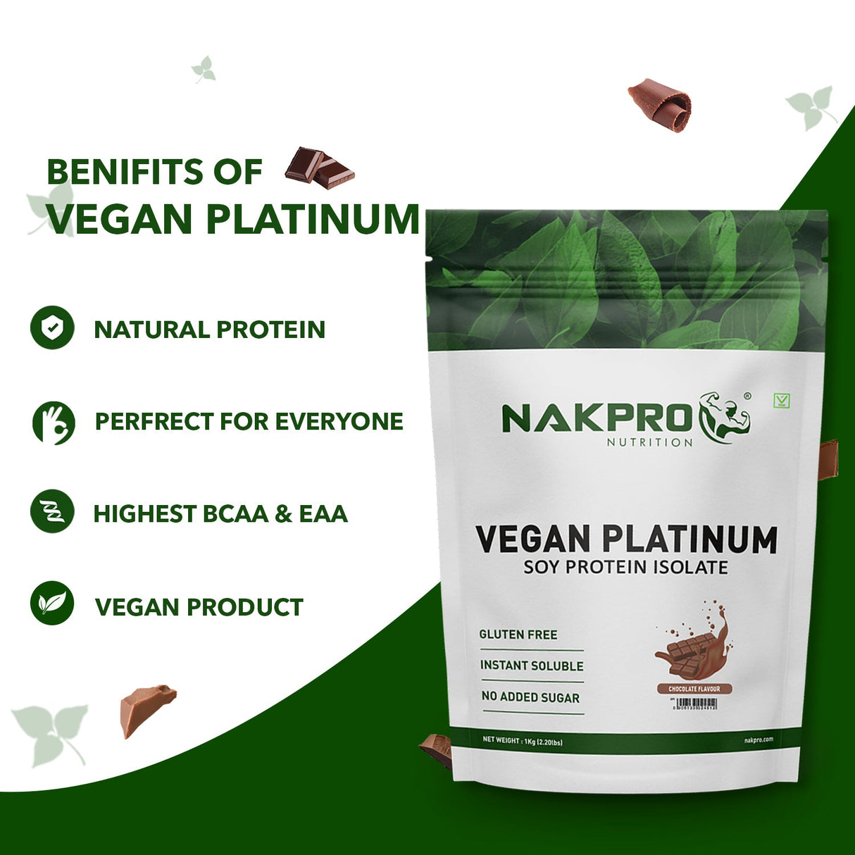 NAKPRO Soy Protein Isolate 1 Kg