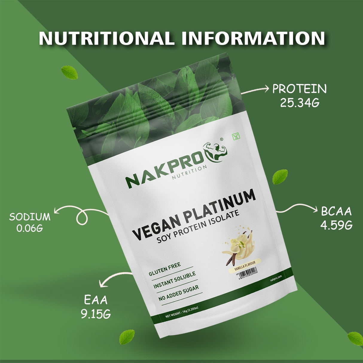 NAKPRO Soy Protein Isolate 1 Kg