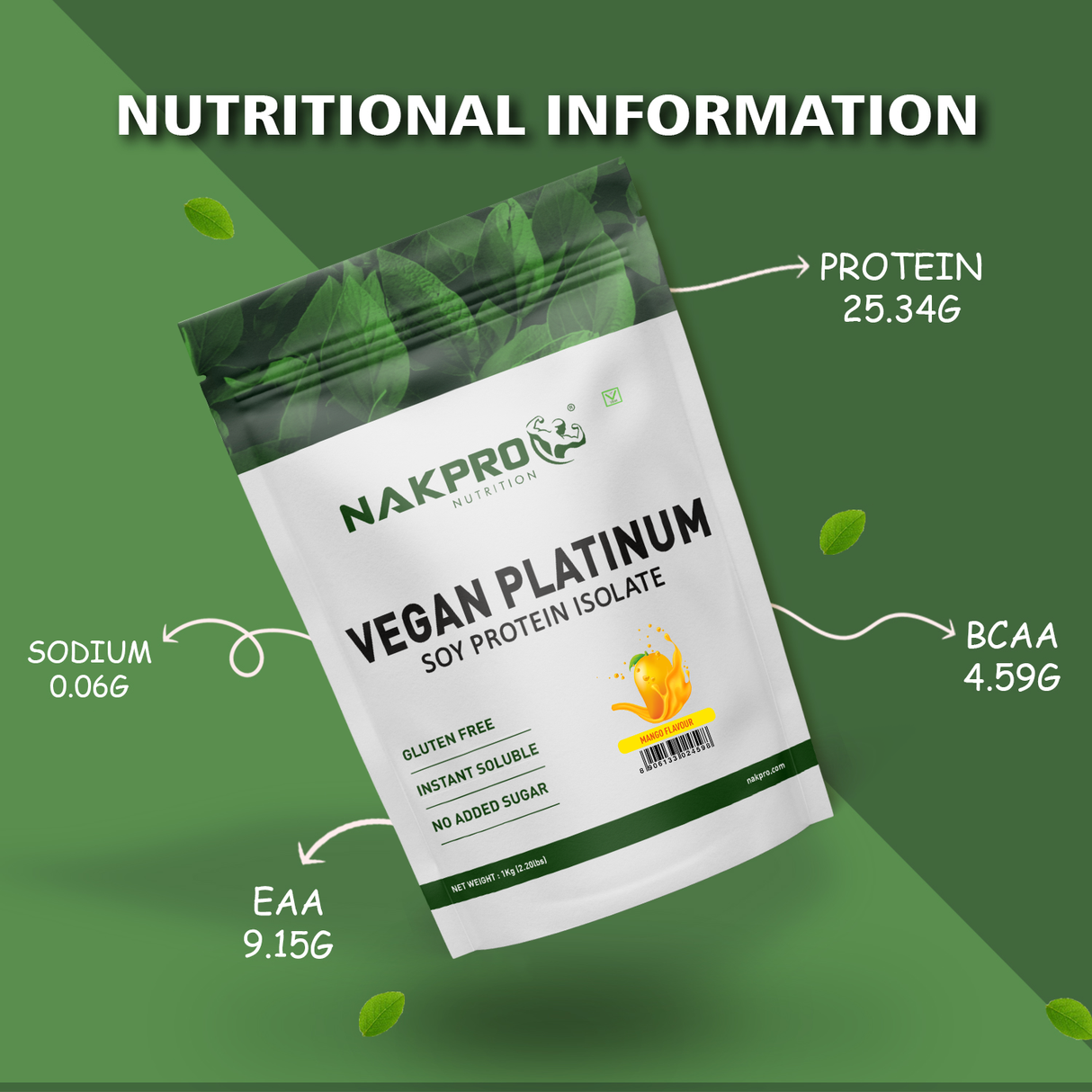 NAKPRO Soy Protein Isolate 1 Kg