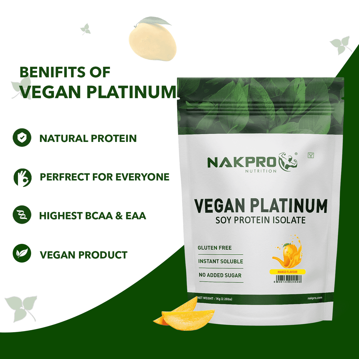 NAKPRO Soy Protein Isolate 1 Kg