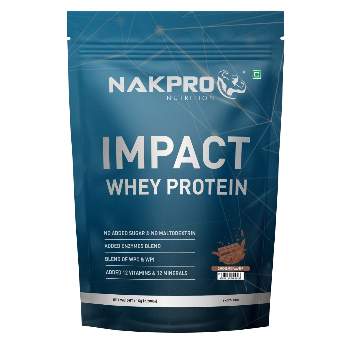 NAKPRO Impact Whey Protein Concentrate & Isolate 1 Kg