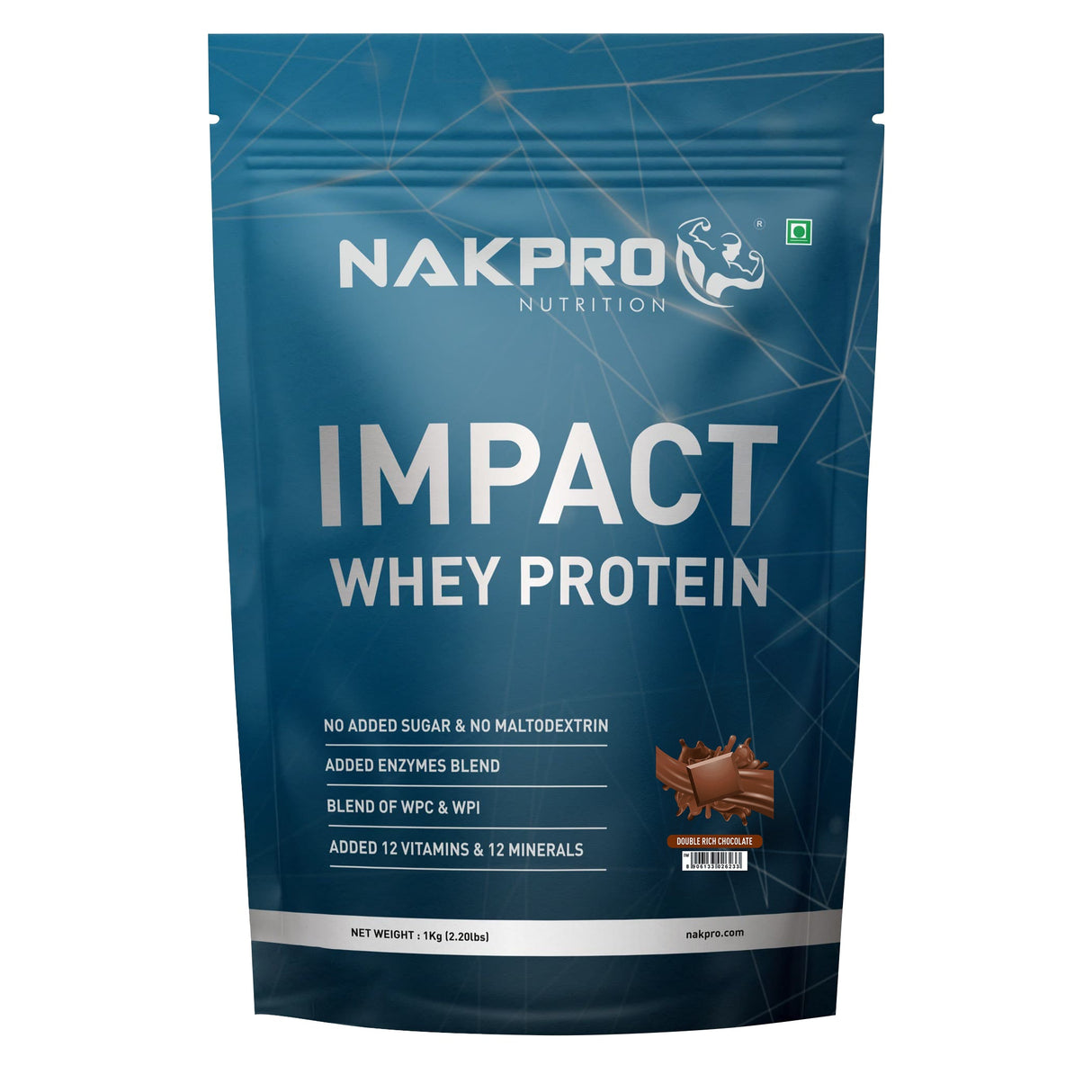 NAKPRO Impact Whey Protein Concentrate & Isolate 1 Kg
