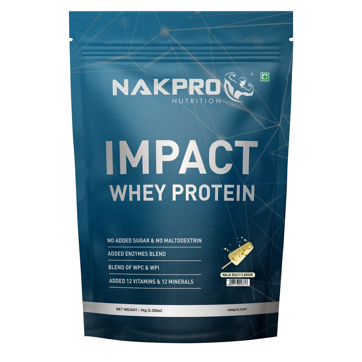 NAKPRO Impact Whey Protein Concentrate & Isolate 1 Kg