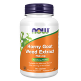 Now Foods Horny Goat Weed Supplement 750mg | 90 Tablets