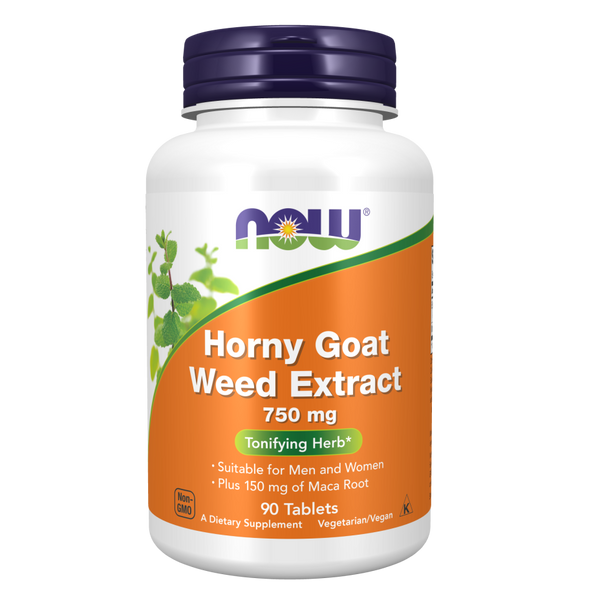 Now Foods Horny Goat Weed Supplement 750mg | 90 Tablets