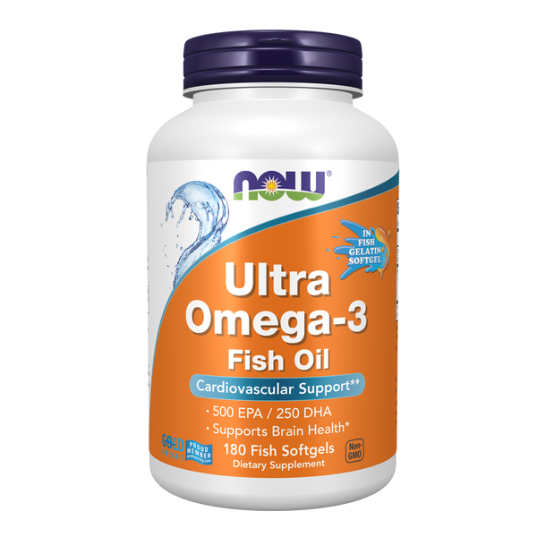 Now Foods Ultra Omega-3 Fish Oil | 180 Fish Softgels