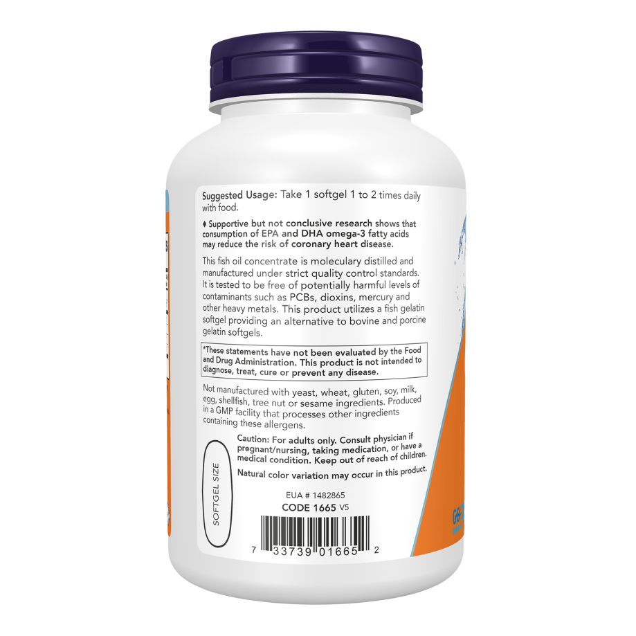 Now Foods Ultra Omega-3 Fish Oil | 180 Fish Softgels