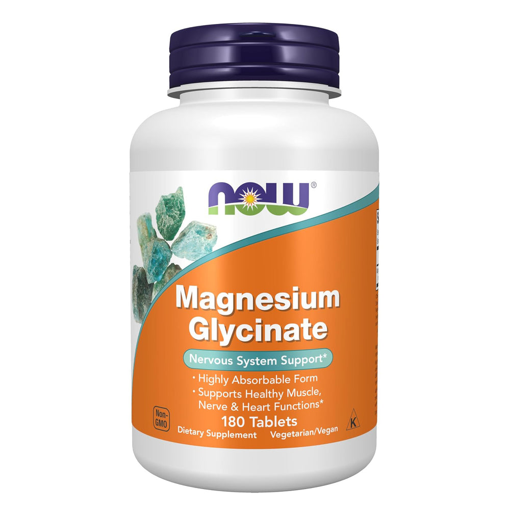 Now Foods Magnesium Glycinate Supplement | 180 Tablets