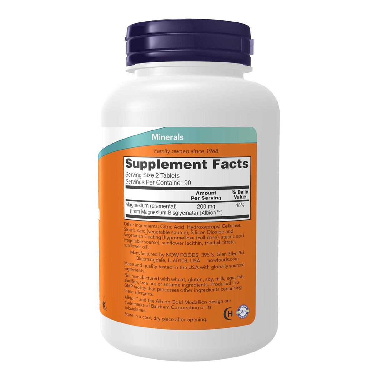 Now Foods Magnesium Glycinate Supplement | 180 Tablets