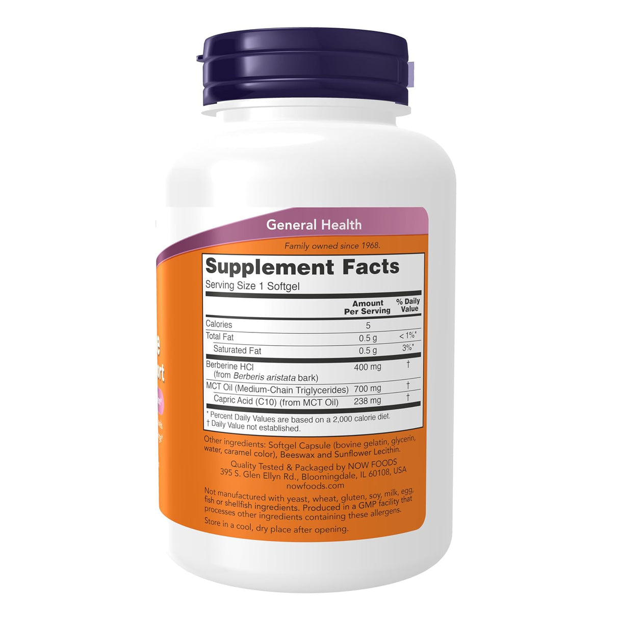 Now Foods Berberine Supplement | 90 Softgels