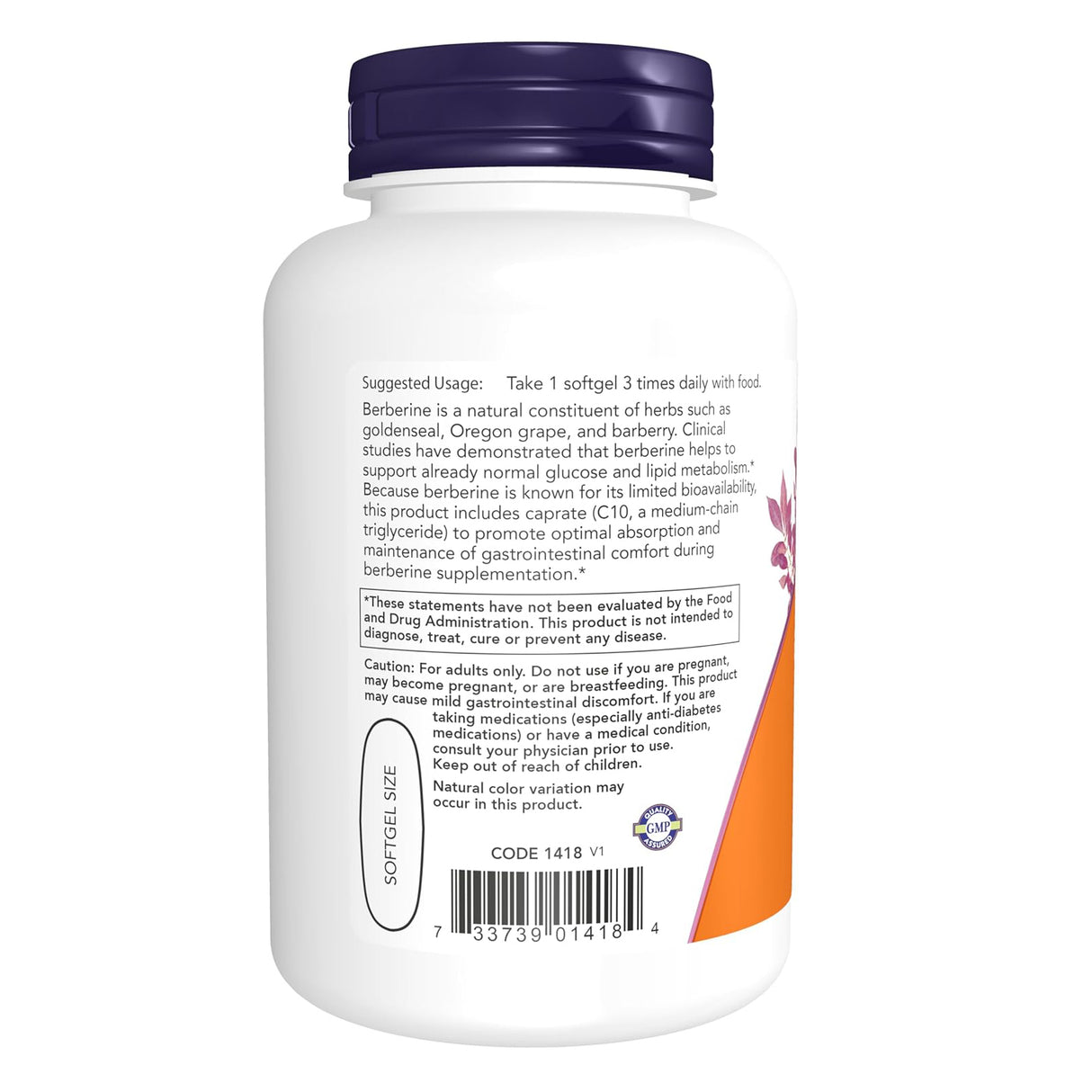 Now Foods Berberine Supplement | 90 Softgels