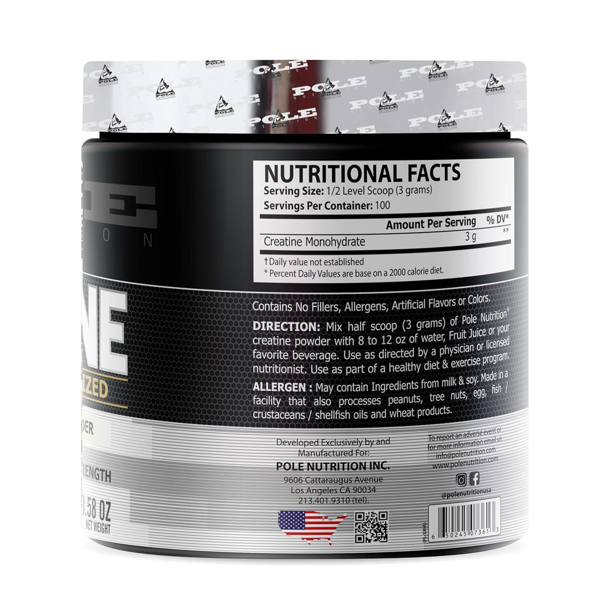 Pole Nutrition Micronized Creatine Monohydrate