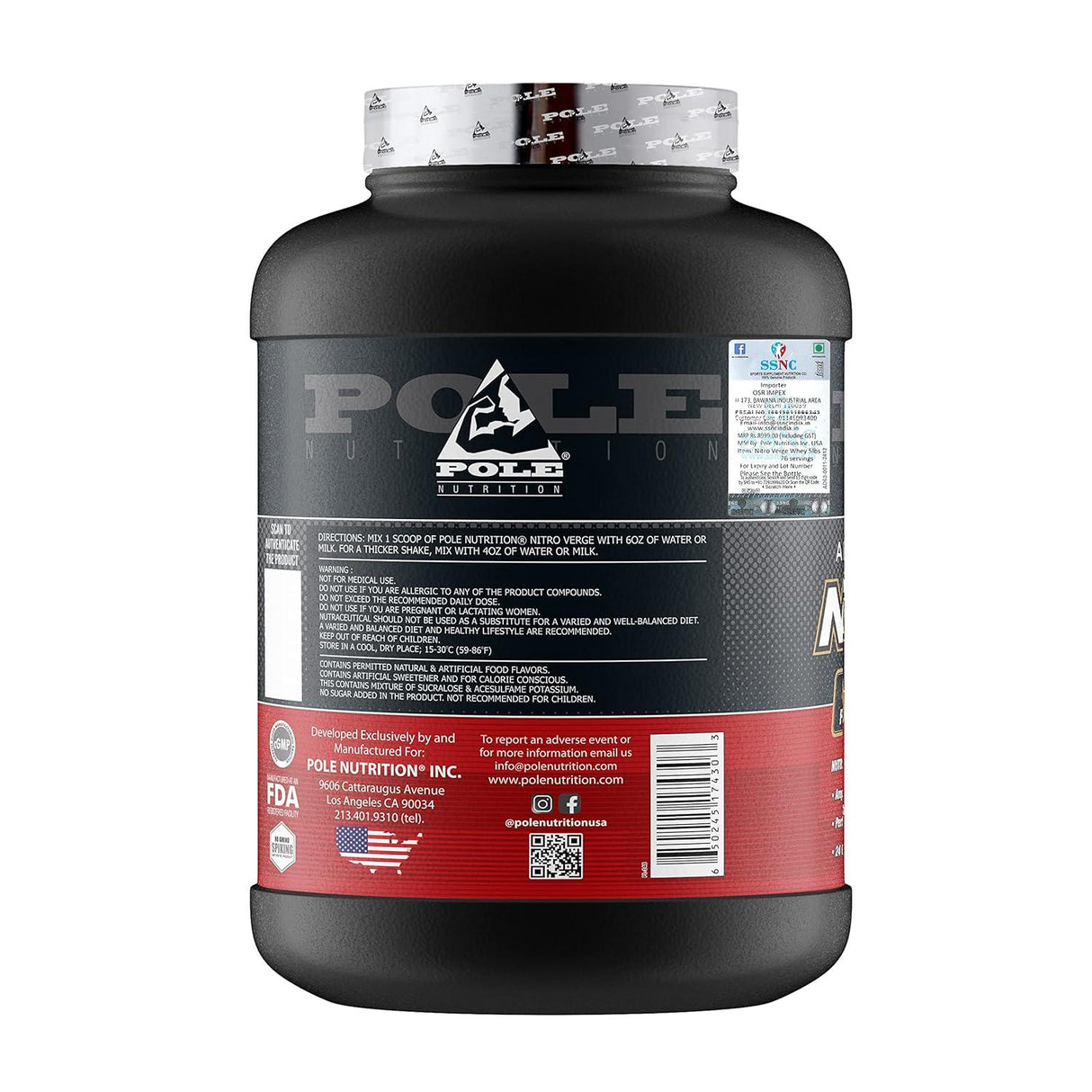 Pole Nutrition Nitro Verge Advanced Whey Isolate Protein