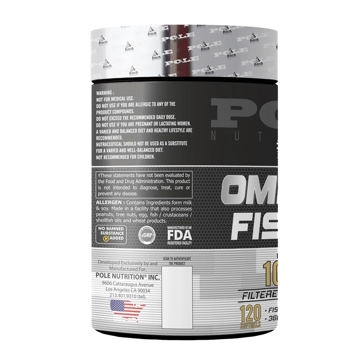 Pole Nutrition Omega-3 Fish Oil 1000mg