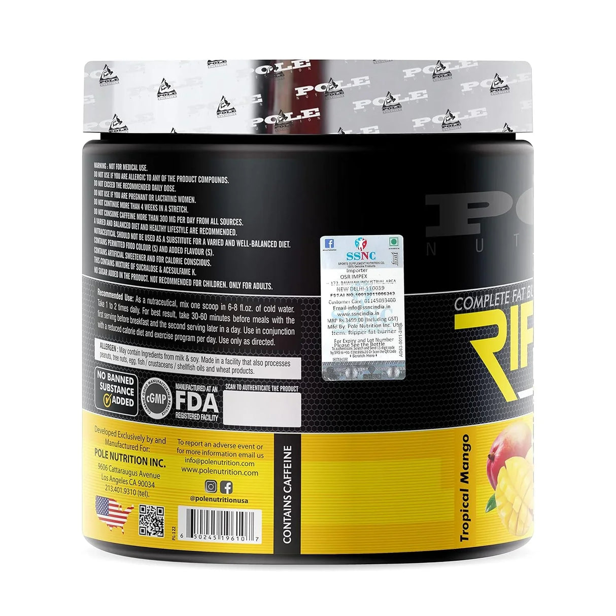 Pole Nutrition Ripper Fat Burner