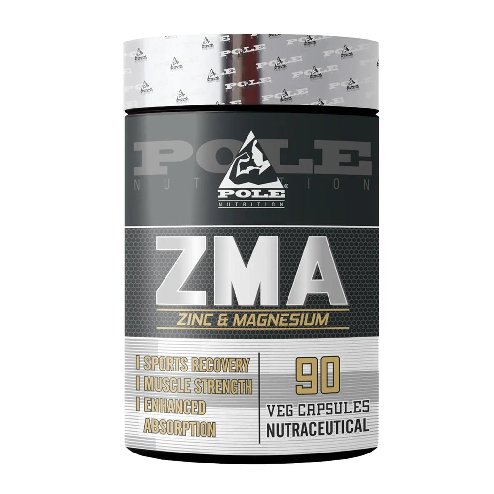 Pole Nutrition ZMA | Zinc & Magnesium Muscle Strength & Recovery | 90 Veg Capsules