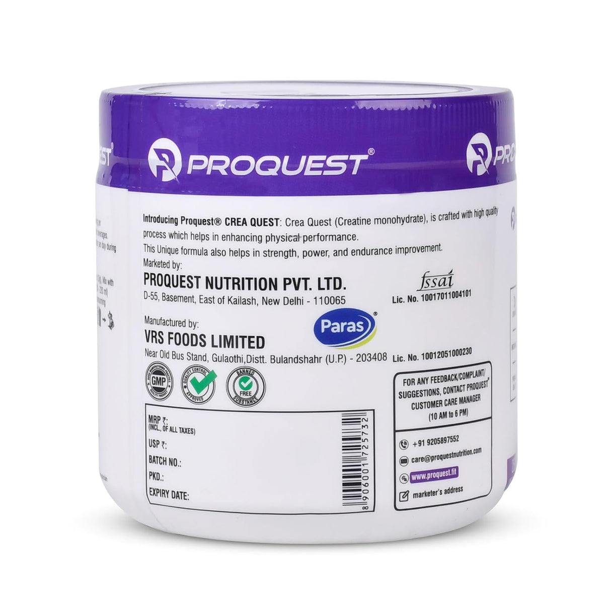 Proquest Creatine Micronized Monohydrate (Creaquest)