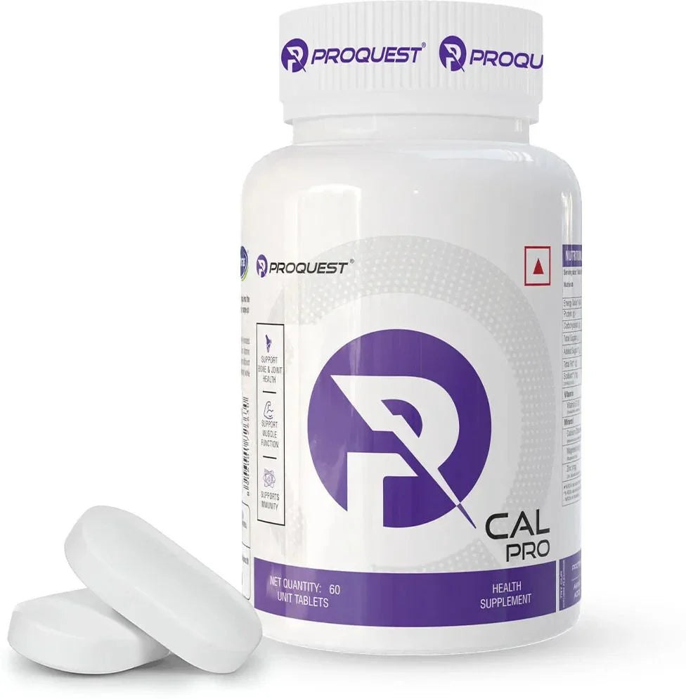 Proquest Fish Oil 1000Mg With Cal Pro Calcium Supplement | Epa & Dha Omega-3, Calcium Citrate Malate, D3, Magnesium, Zinc | 60 Tablets