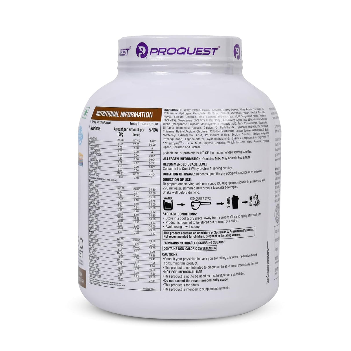 Proquest Isolate Whey Protein Iso Quest